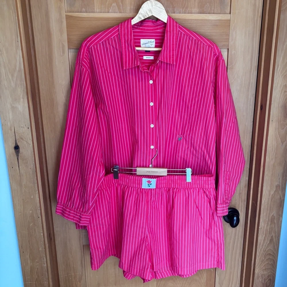 Universal Thread Pink Striped Matching Set - Picture 2 of 12